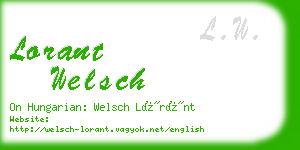 lorant welsch business card